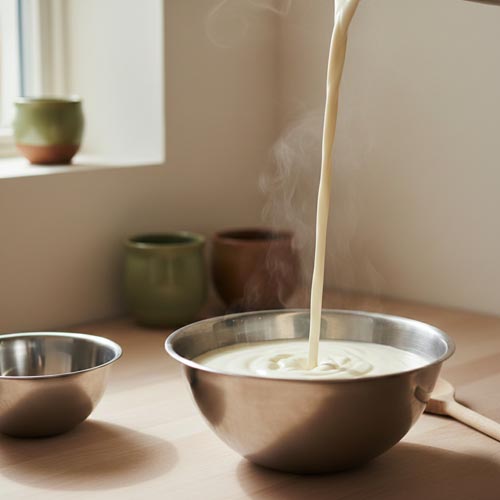 Eigener Joghurt und Milchverarbeitung